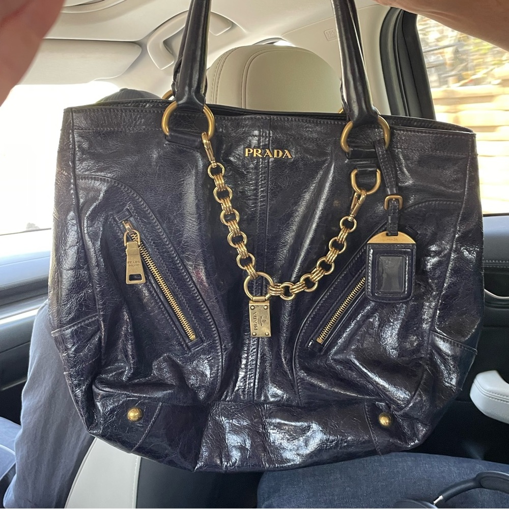 Black/ blue  prada bag - Picture 9 of 16